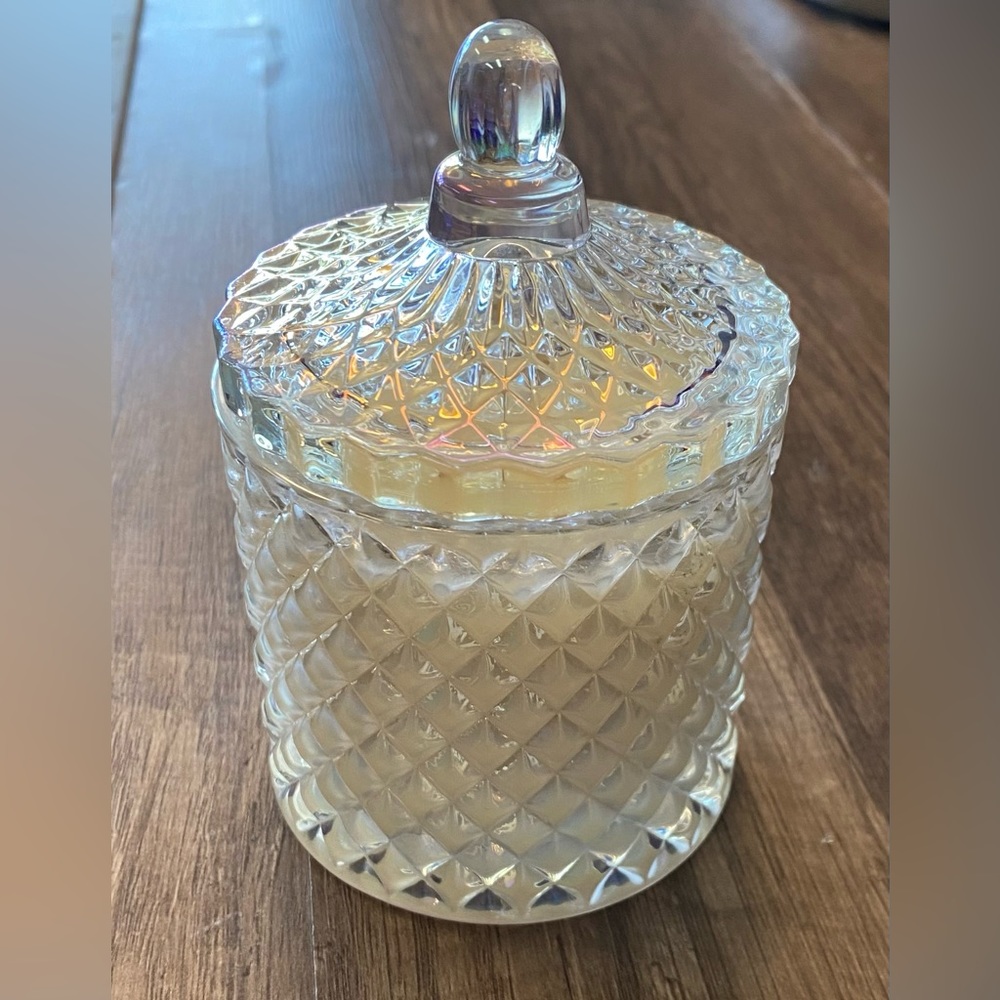 Sugar Cookie Candle hand made glass jar that can be used as a jewelry box after